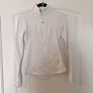 White Lululemon zip up define Jacket. Size 4
